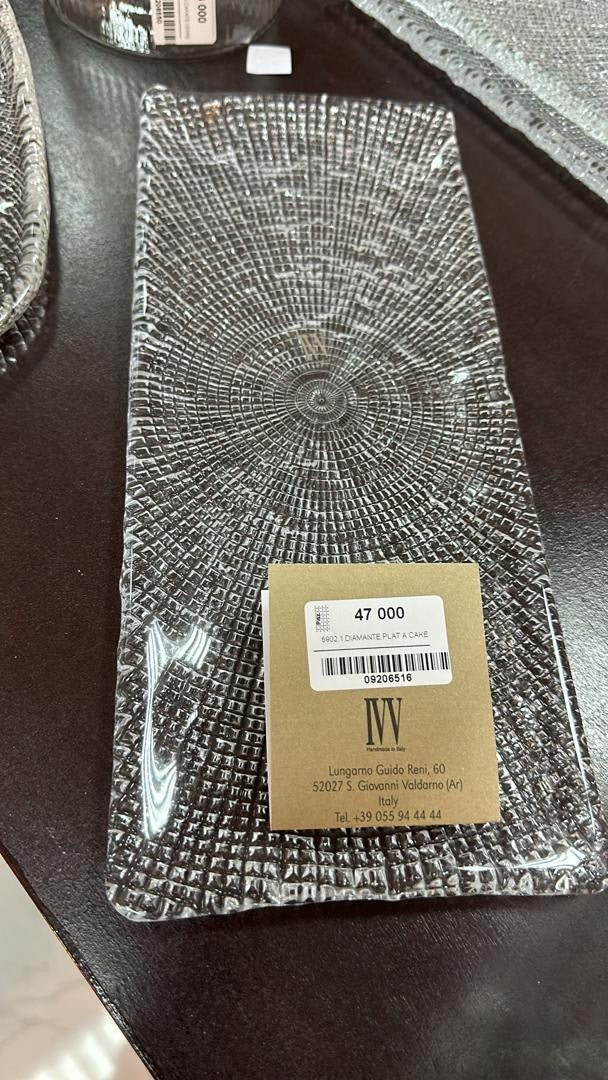 1x Plat de service rect Diamanté @IVV