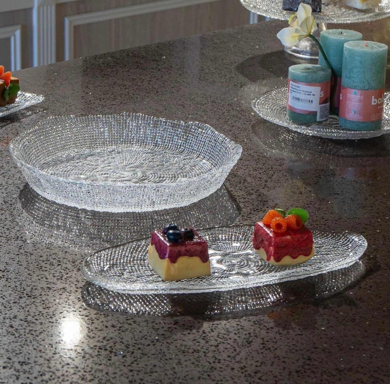 Plat de service Diamante 43x16cm @IVV