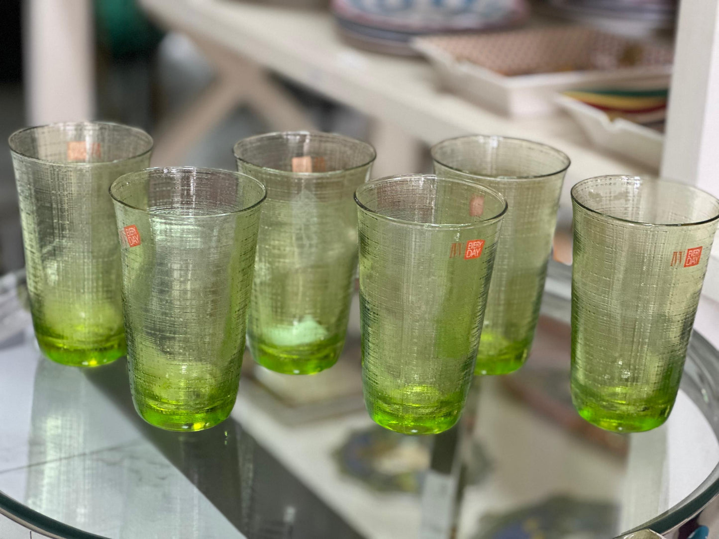 1x Set de 6 verres Quadrillé @IVV