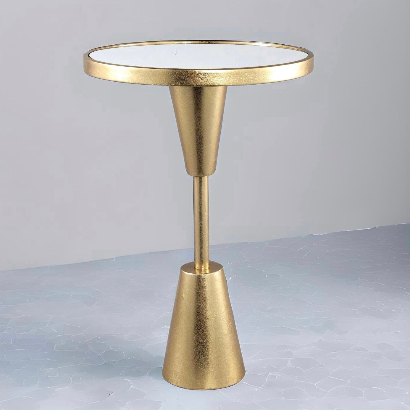 Table basse cône miroir