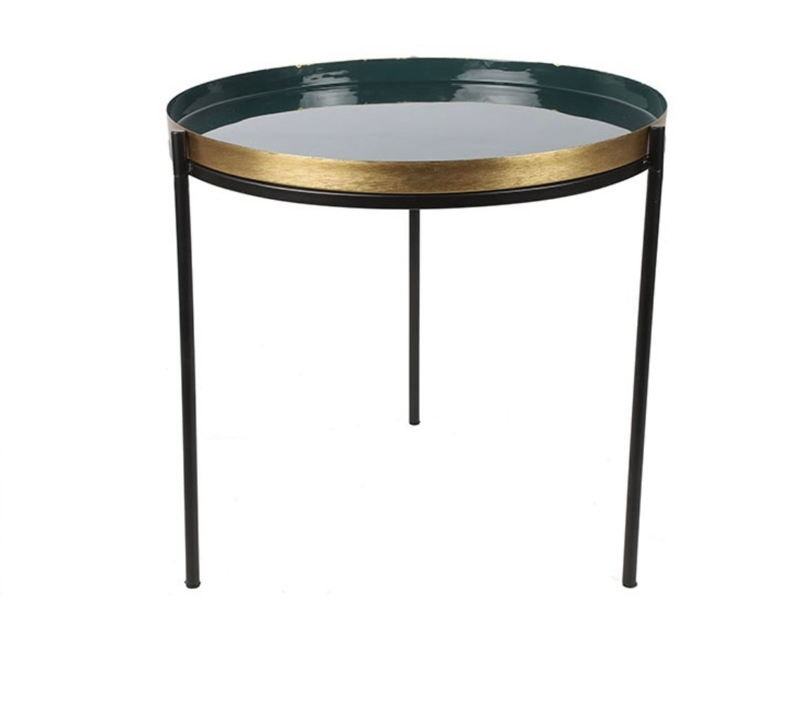 Table d’appoint noir-doré GM