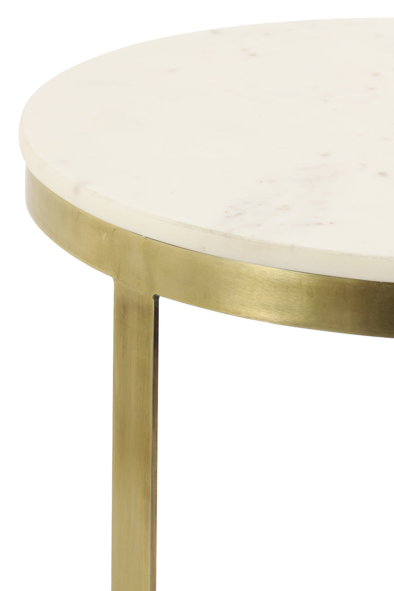 Set de 2 tables d’appoint marbre