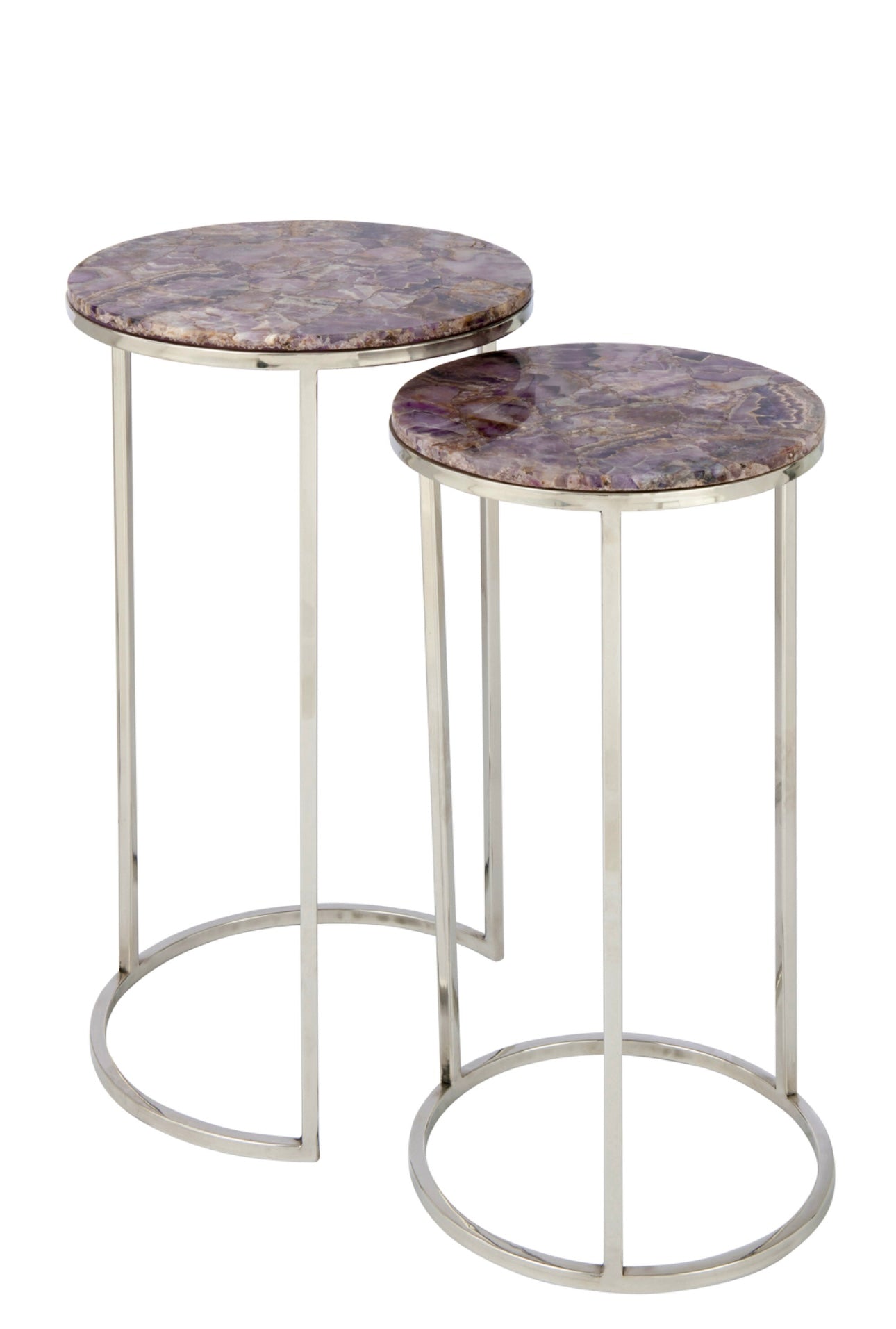 Set de 2 tables d’appoint Amethyst