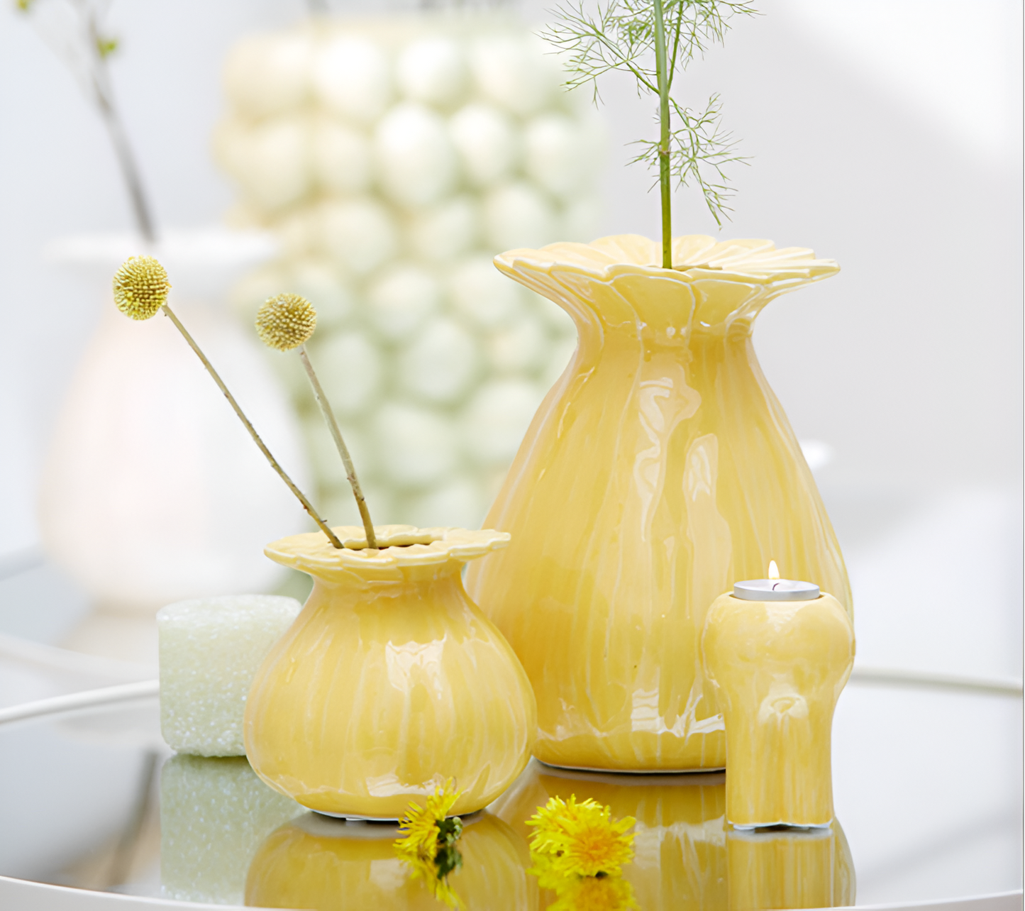 Flower vase yellow MM