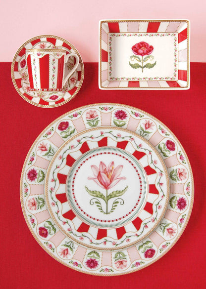Set de 4 assiettes dessert Flowery