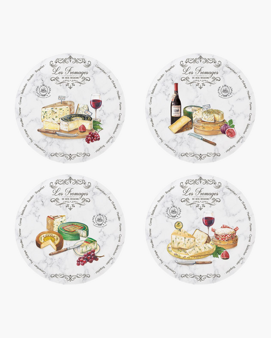 Set de 4 assiettes entrées Les Fromages