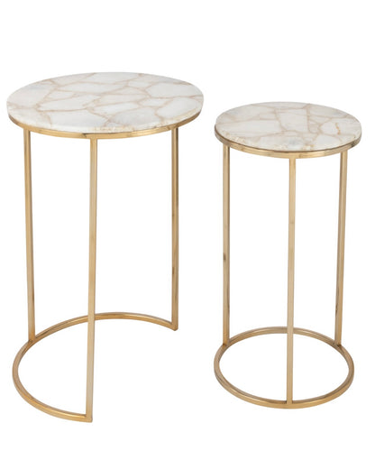 Set de 2 tables d’appoint Quartz