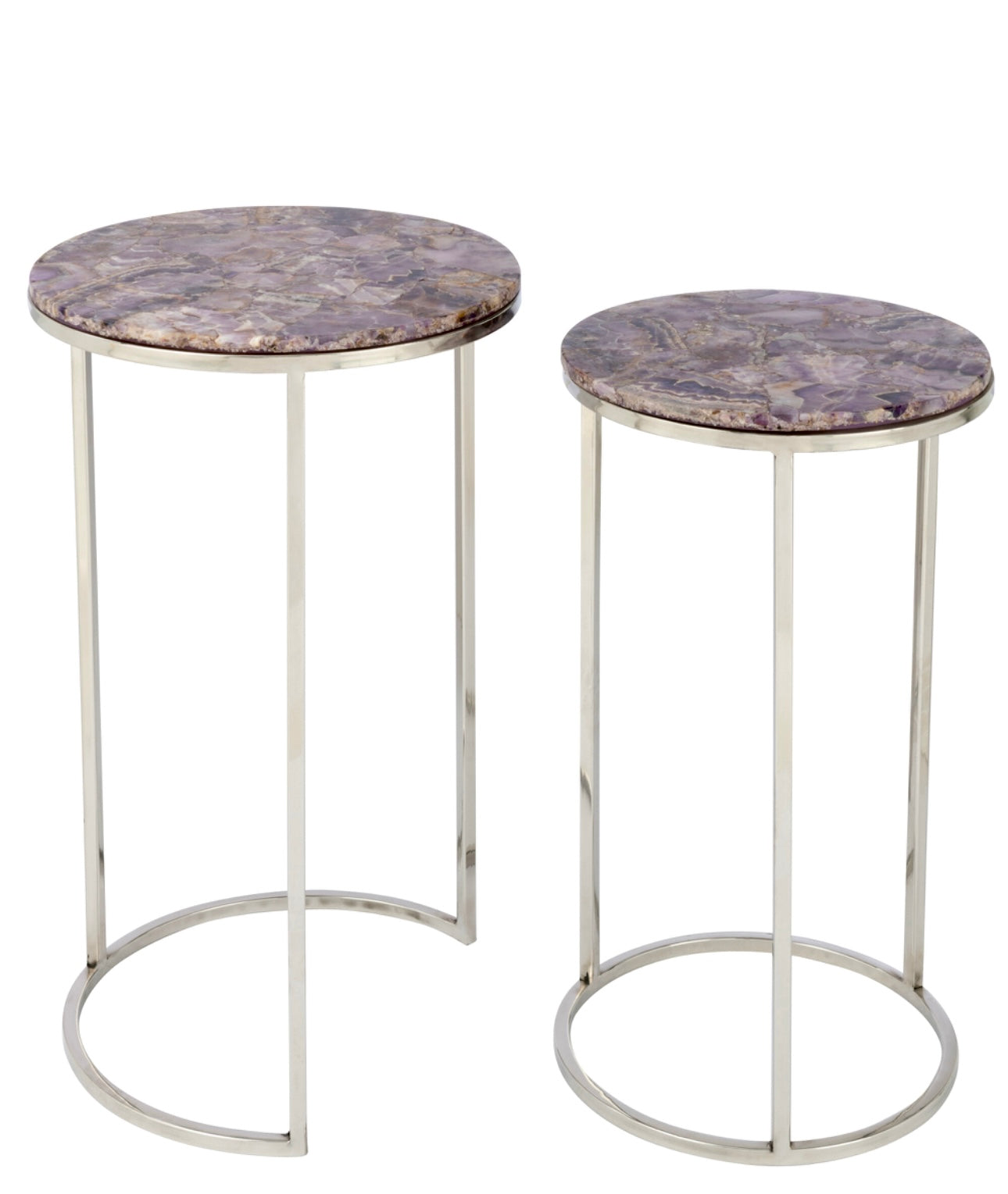 Set de 2 tables d’appoint Amethyst