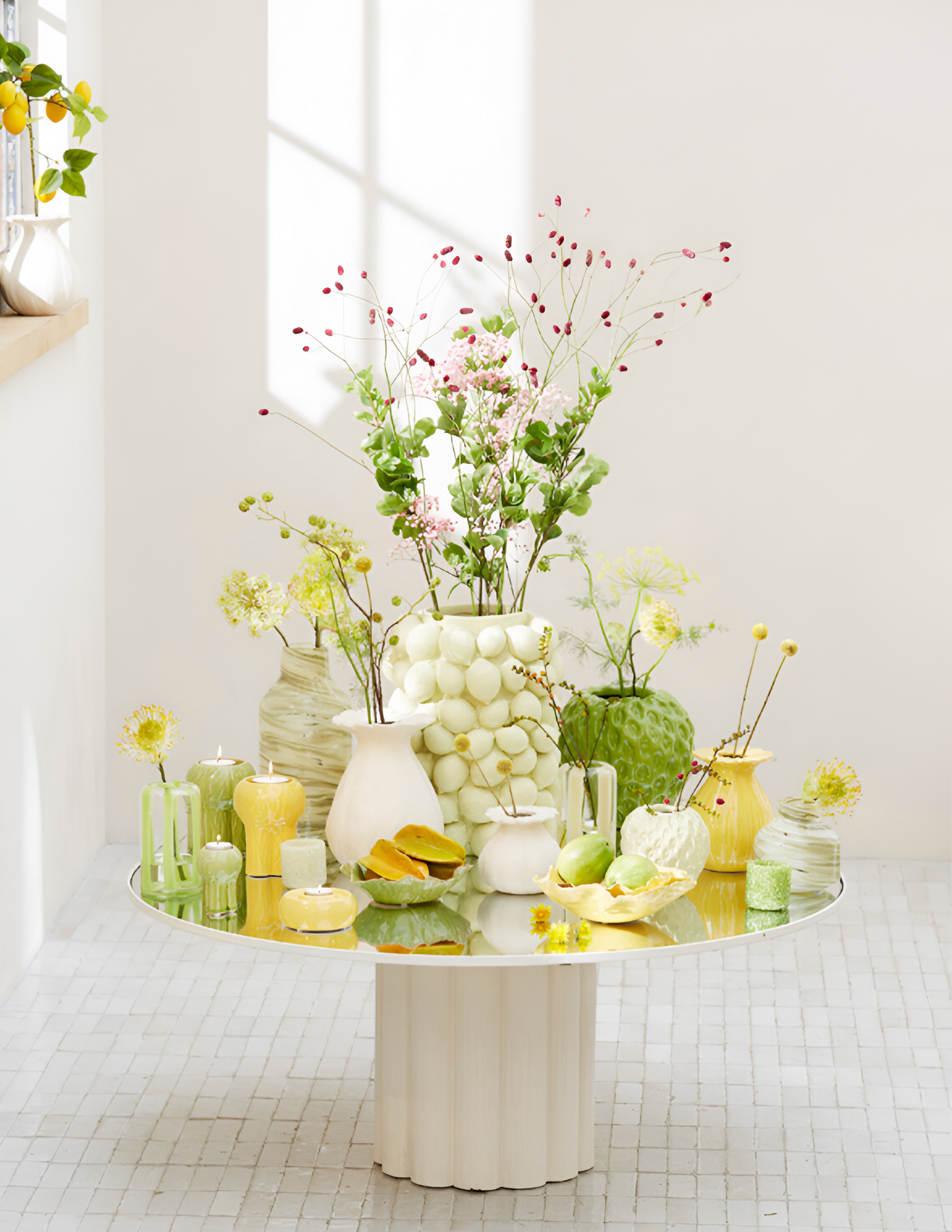 Flower vase yellow MM