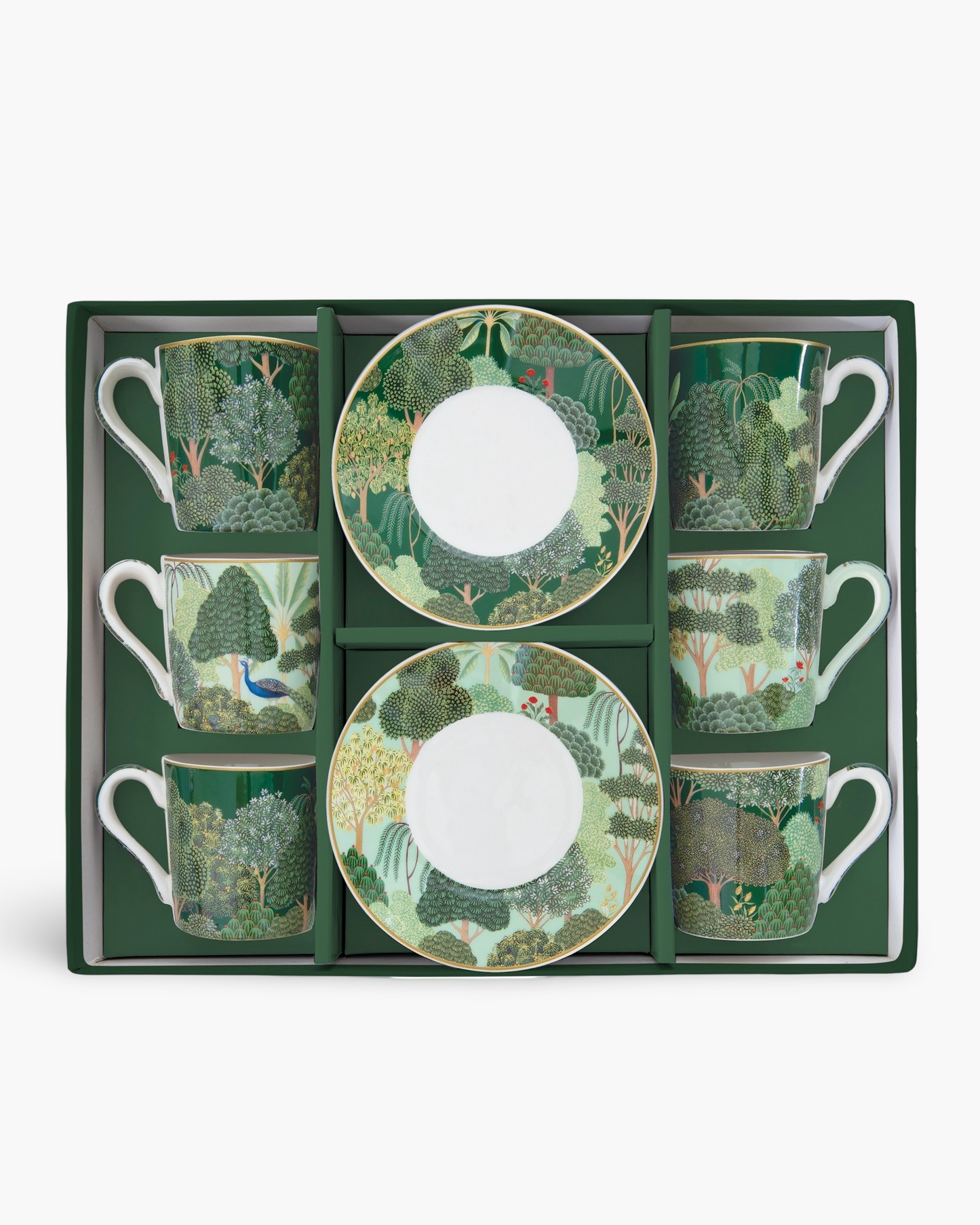 Coffret de 6 tasses à café Wood