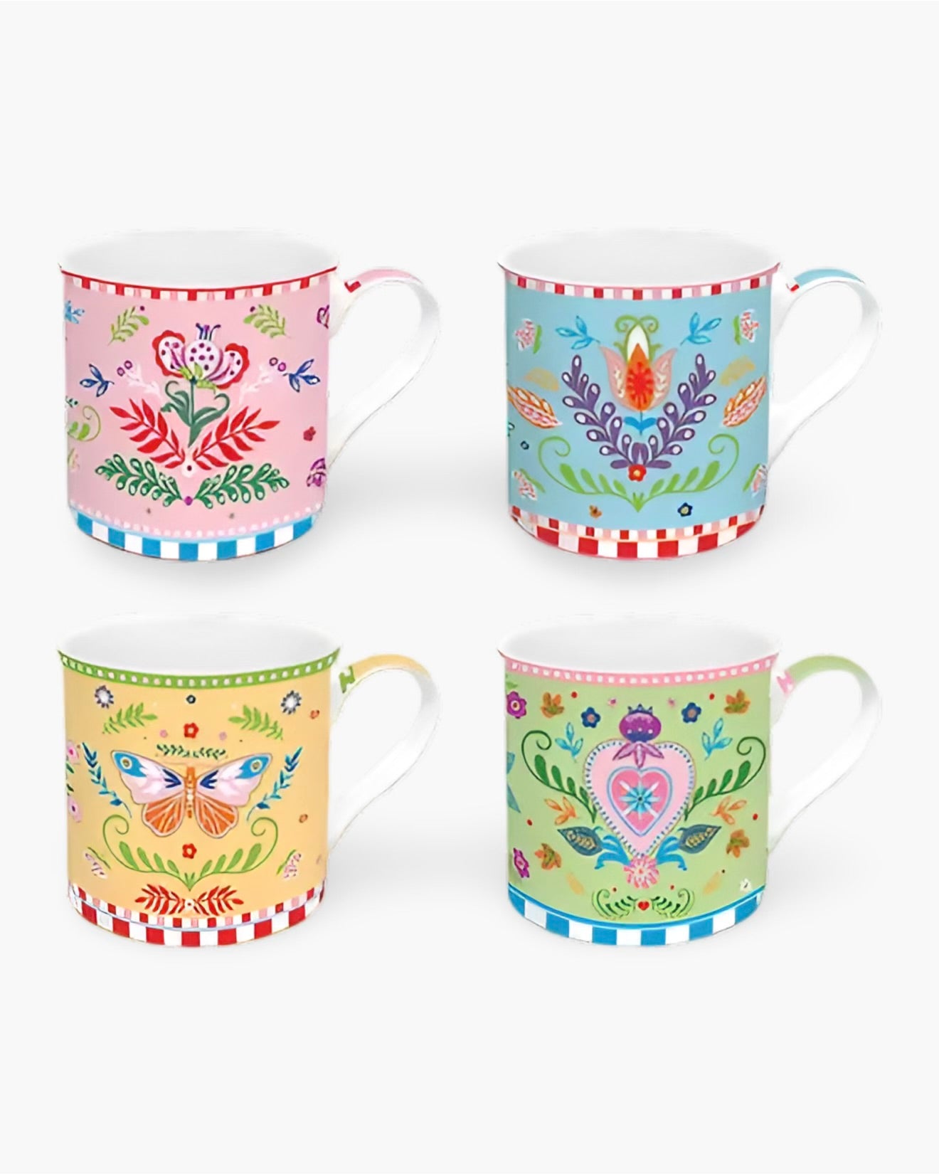 Set de 4 mugs Spring Folk