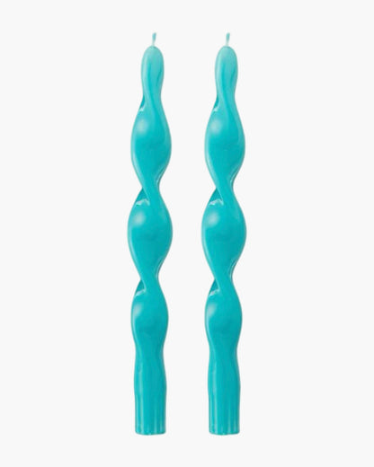Set de 2 bougies torsades