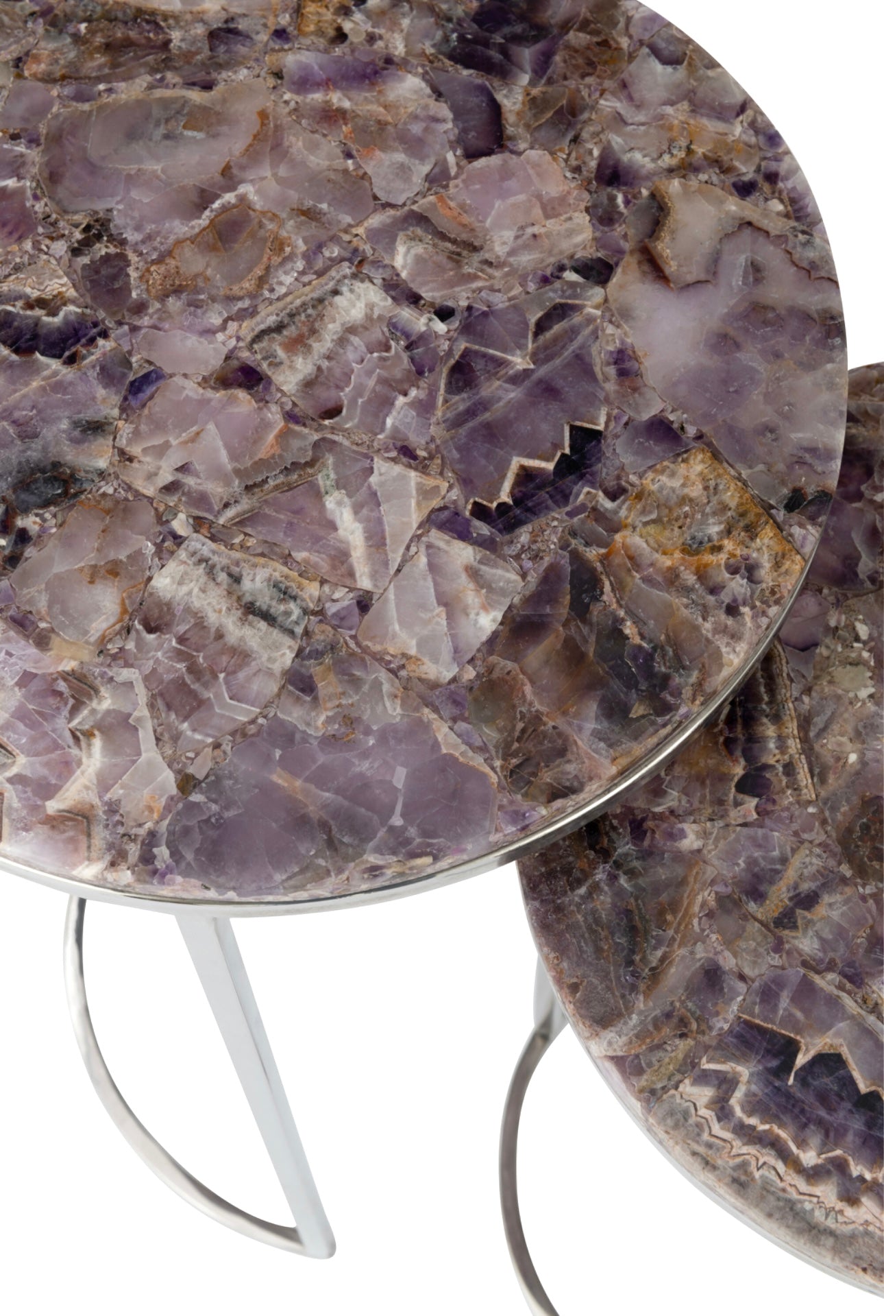 Set de 2 tables d’appoint Amethyst