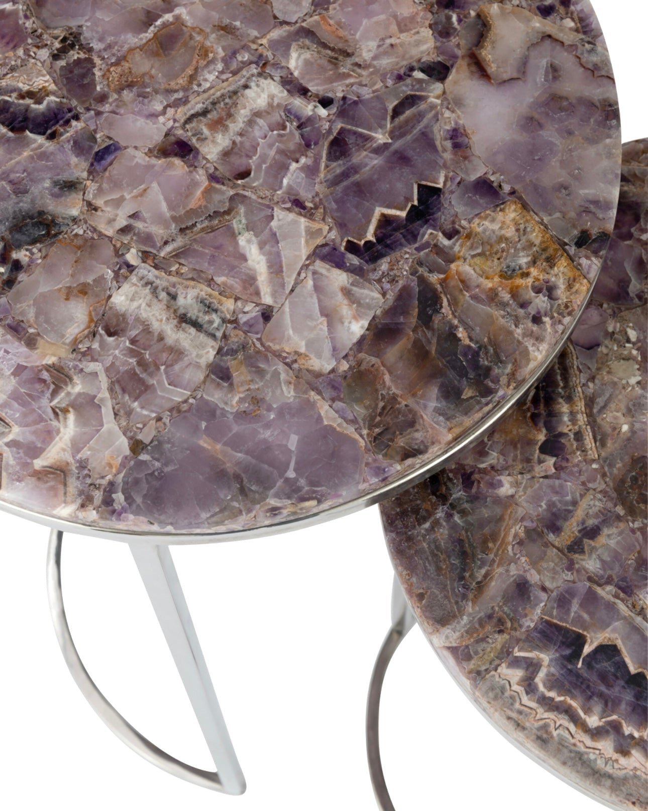 Set de 2 tables d’appoint Amethyst