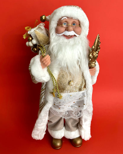 Père Noël white&gold 46cm