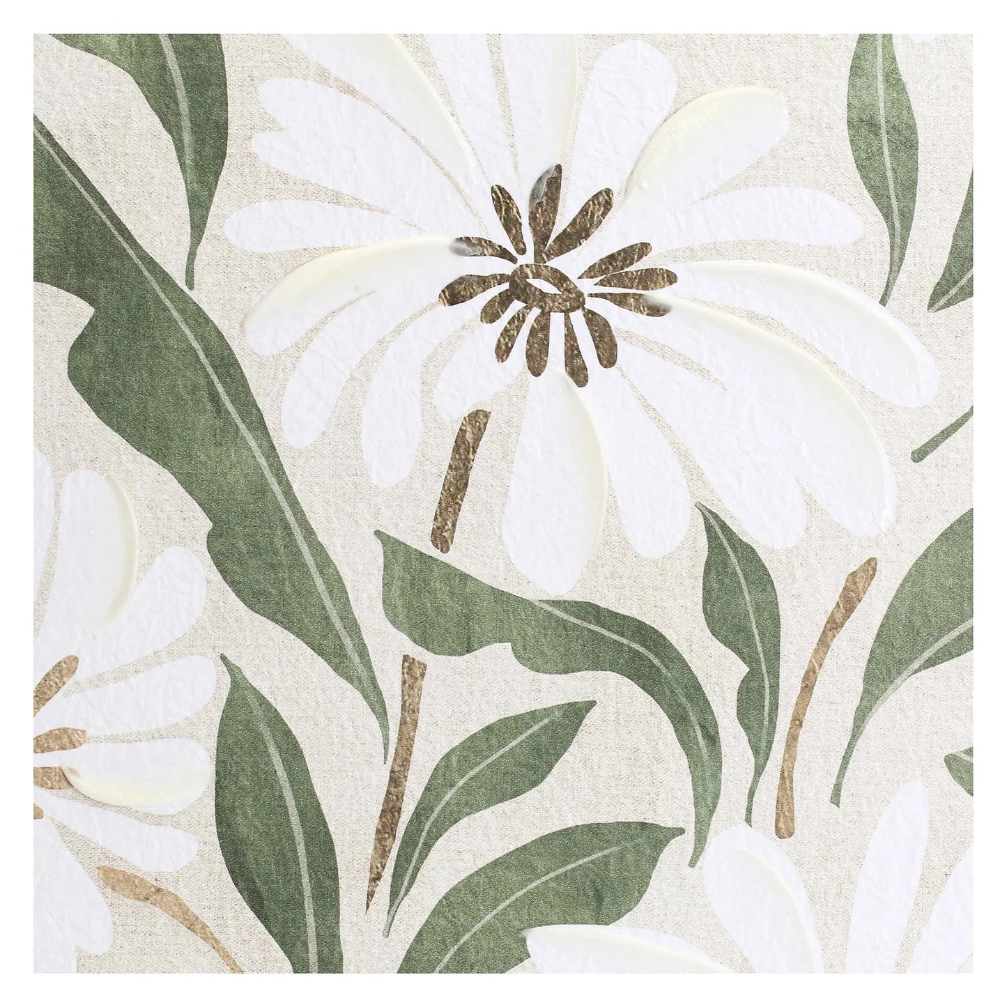 Tableau White Flowers 40x50