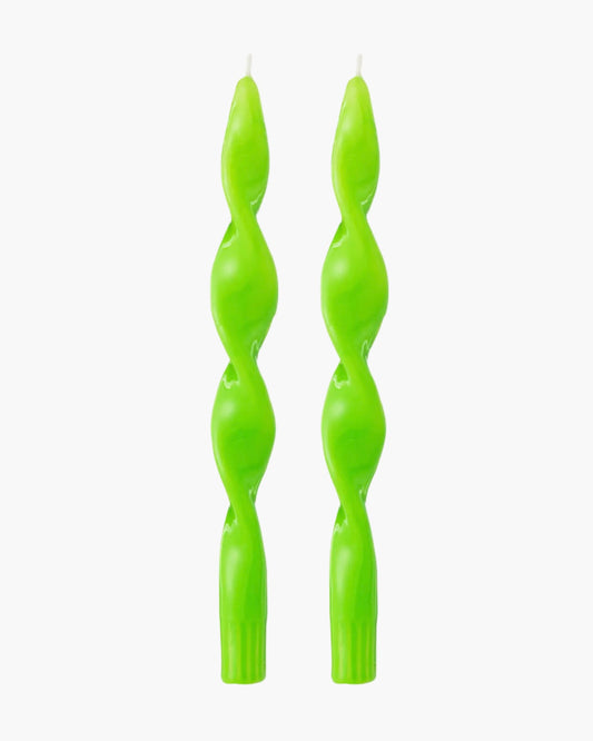 Set de 2 bougies torsades