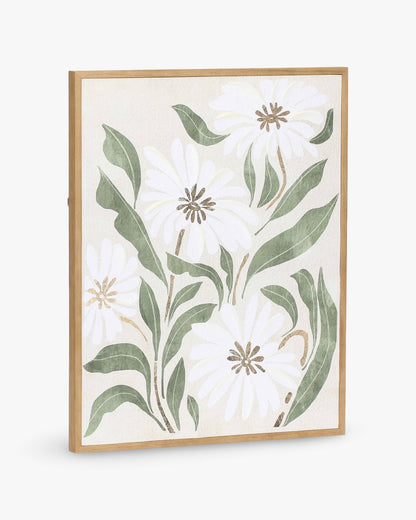 Tableau White Flowers 40x50