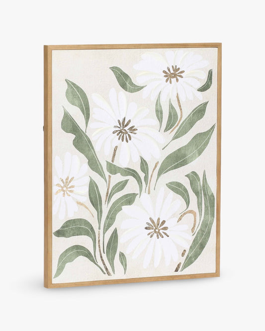 Tableau White Flowers 40x50