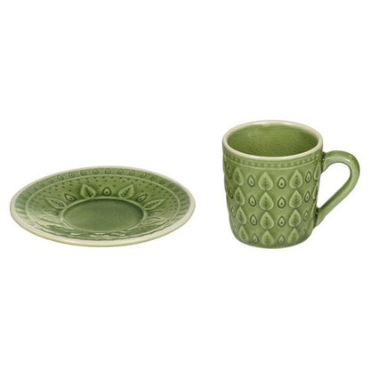 Set de 6 tasses à café en porcelaine Leaf