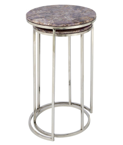 Set de 2 tables d’appoint Amethyst