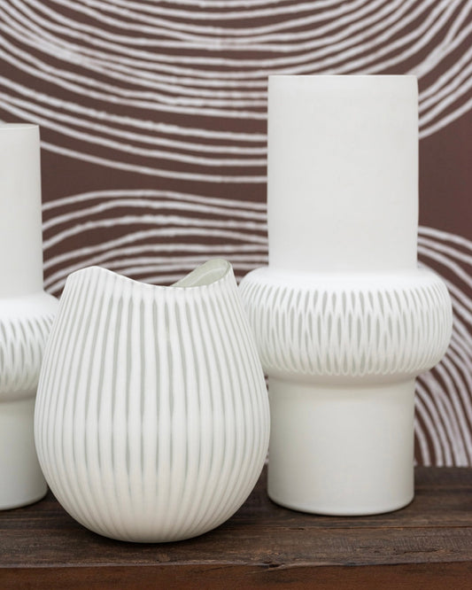 Vase Stripes wave PM