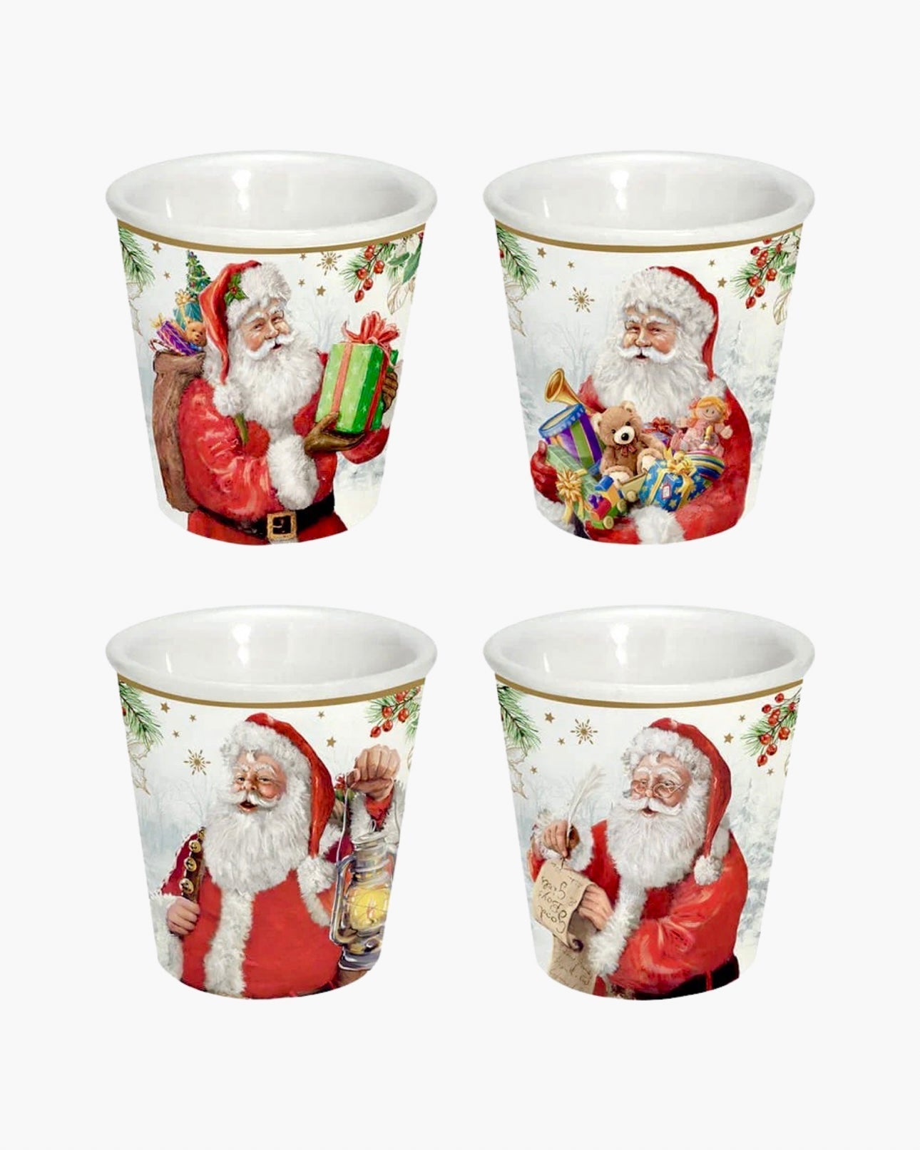 Set de 4 tasses à café Santa