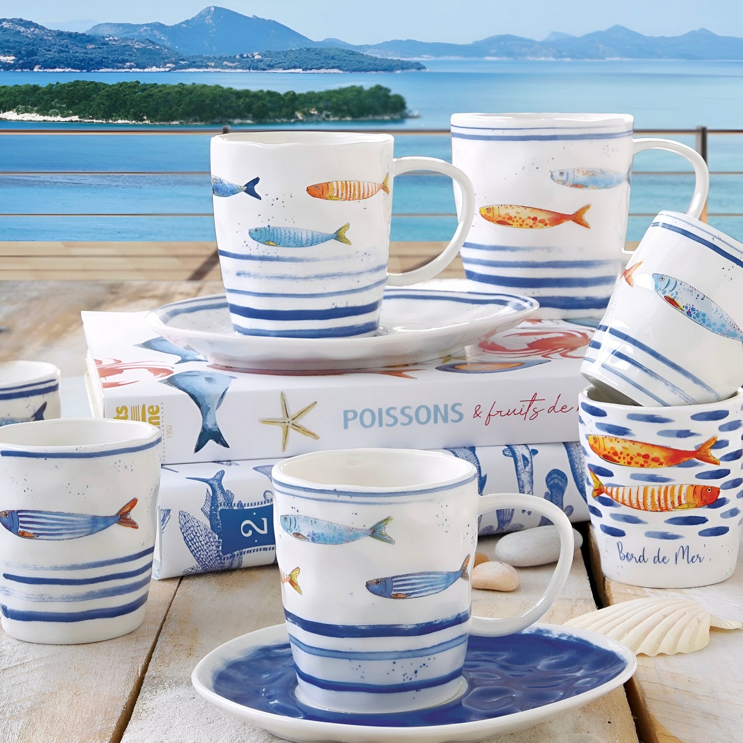 Set de 4 tasses à café Fish