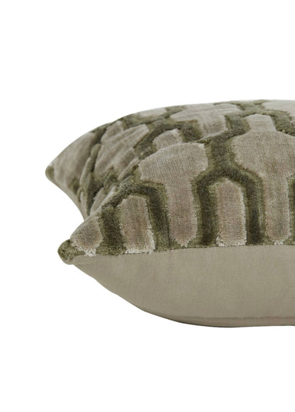 Coussin Jembana olive carré