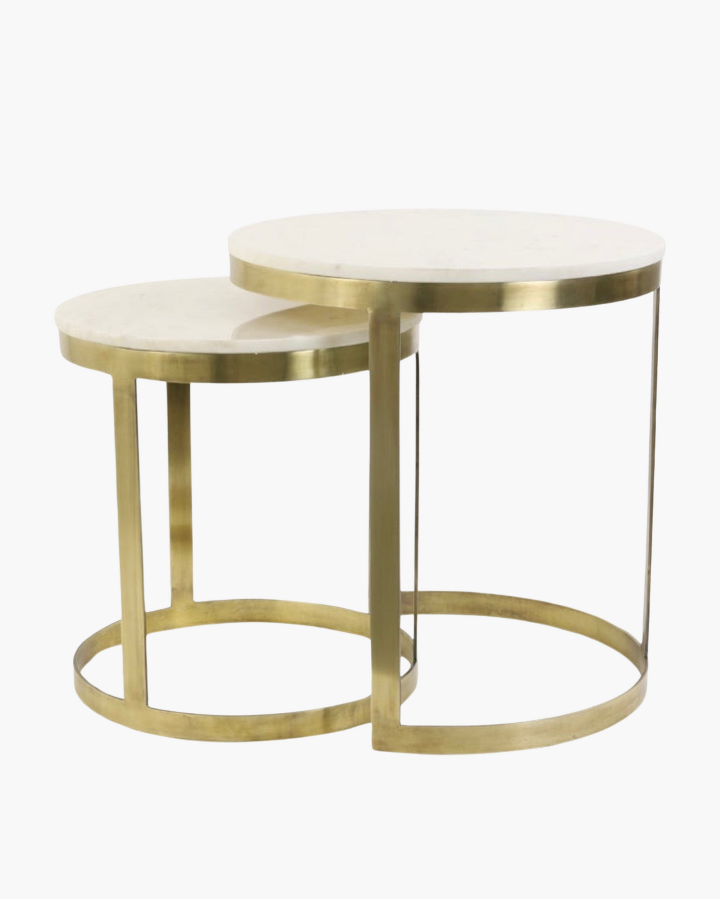 Set de 2 tables d’appoint marbre