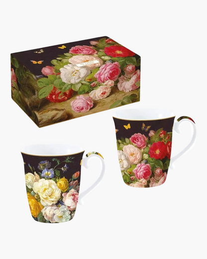 Set de 2 mugs en porcelaine Romantic