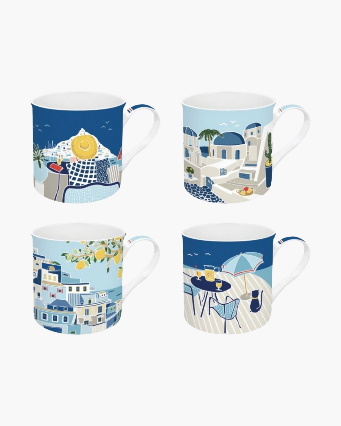 Set de 4 mugs Voyage