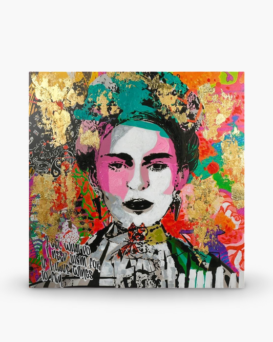 Peinture Frida Street Art 50x50 @Baci Milano