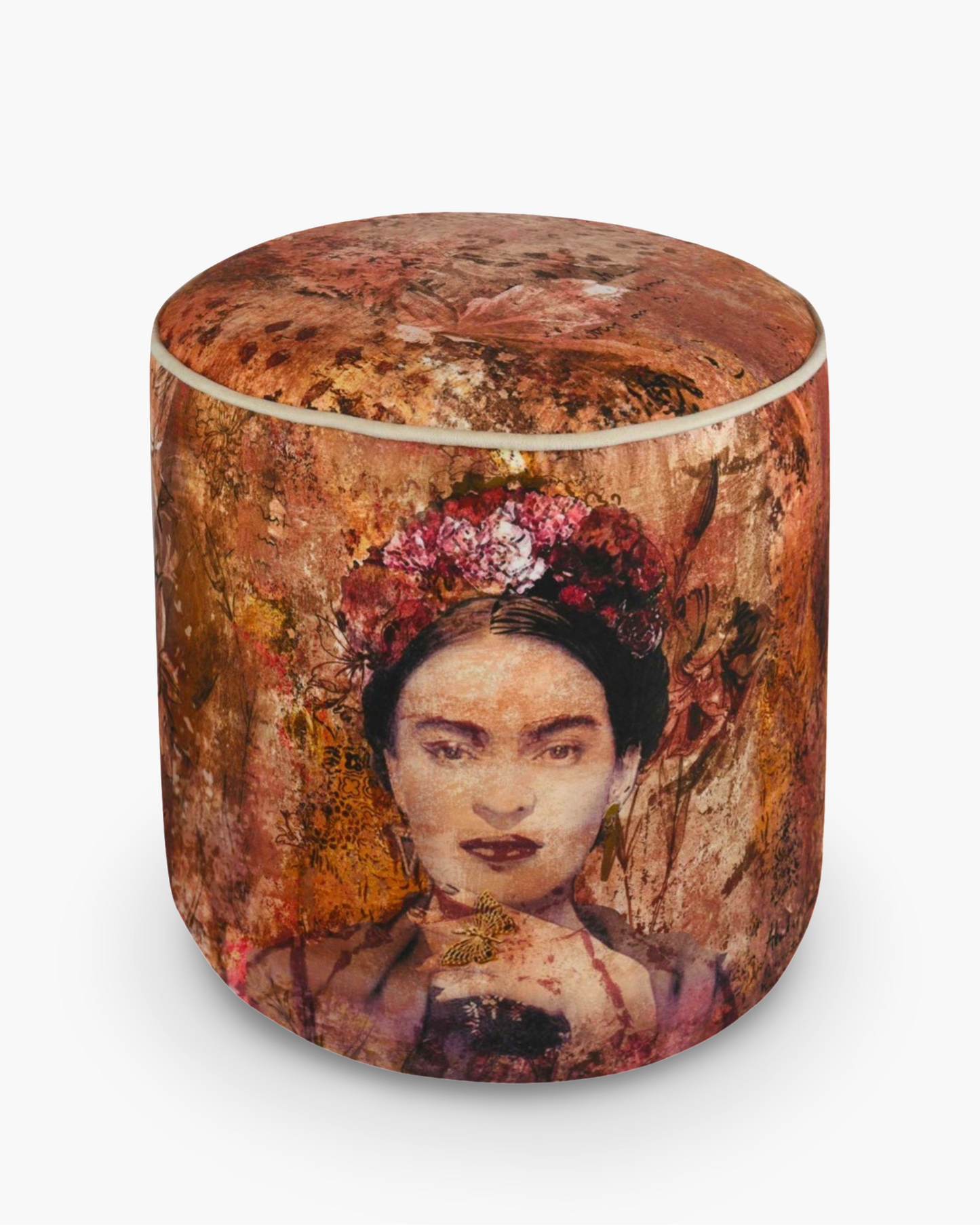 Pouf en velours Frida Kahlo @Baci Milano