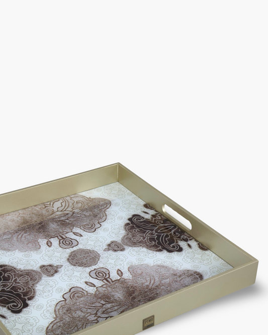 1x Plateau en verre Arabesque