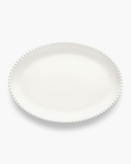 Plat de service en porcelaine ovale Tiffany