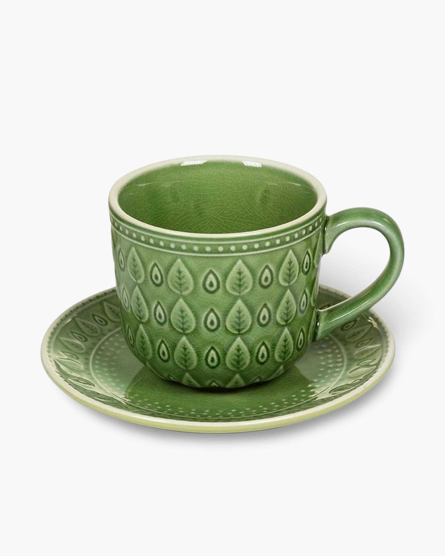 Set de 6 tasses à thé en porcelaine Leaf