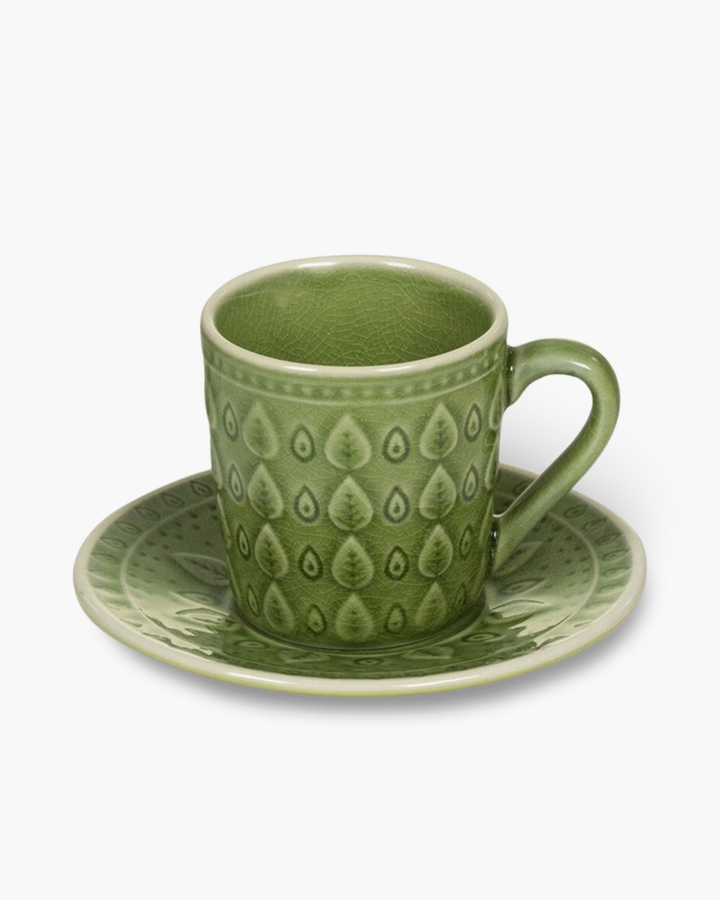 Set de 6 tasses à café en porcelaine Leaf