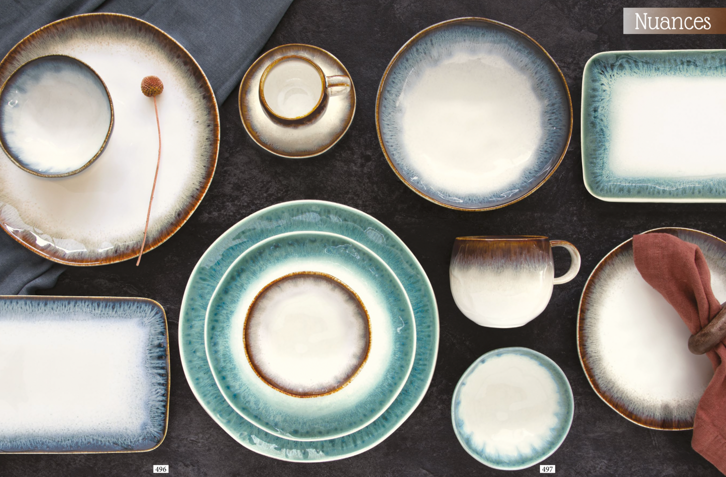 12x Assiette diner Nuances (prix à l’unité)