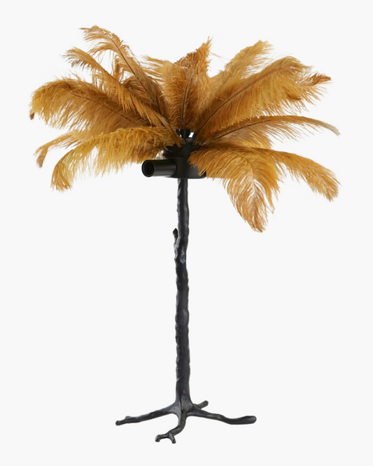 Lampe de table à plumes