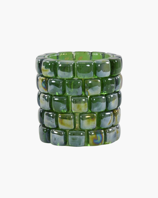 Bougeoir Mosaic vert GM