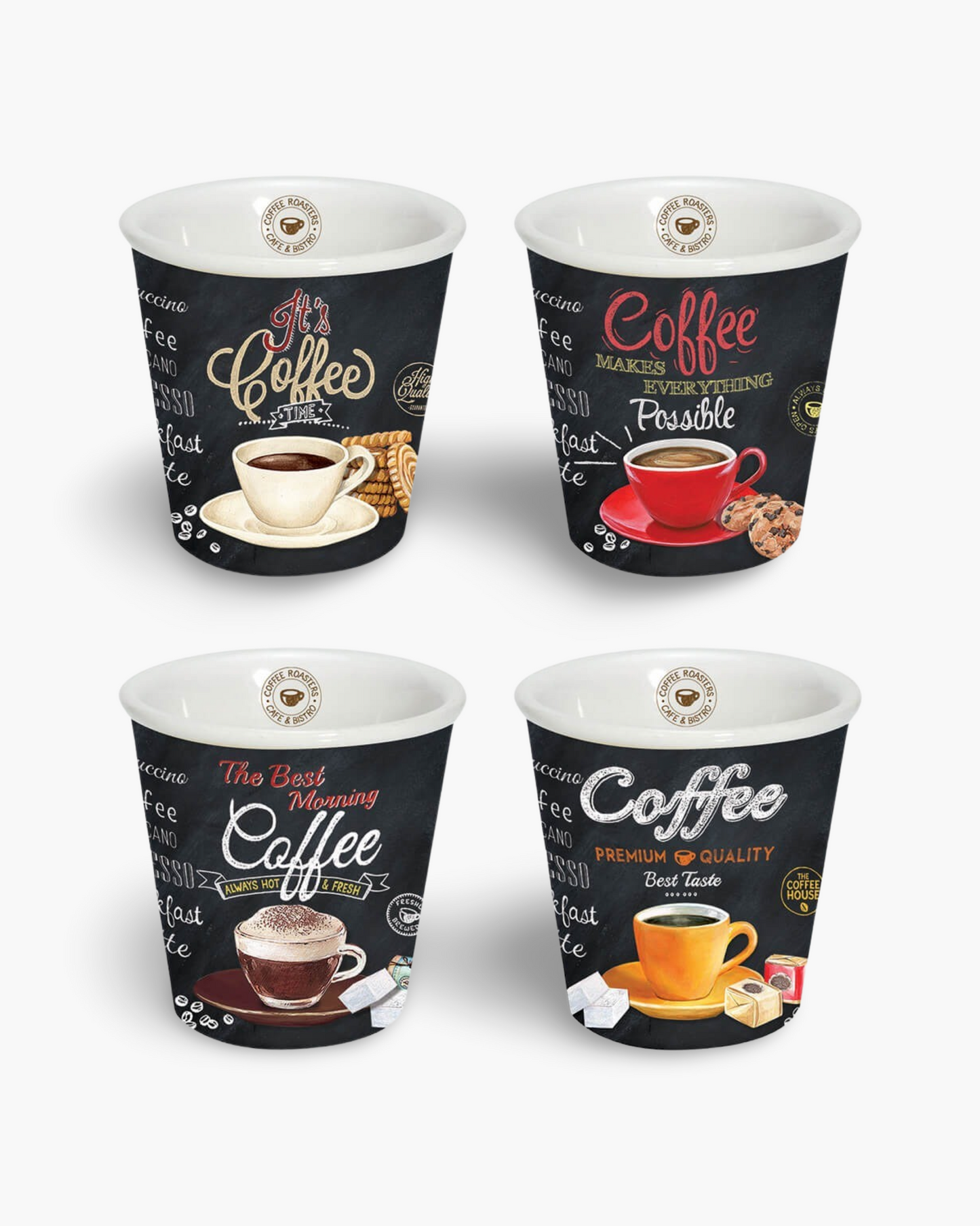 Set de 4 tasses à café Coffee lover