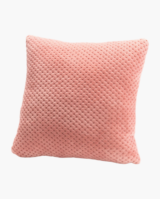 Coussin damier rose