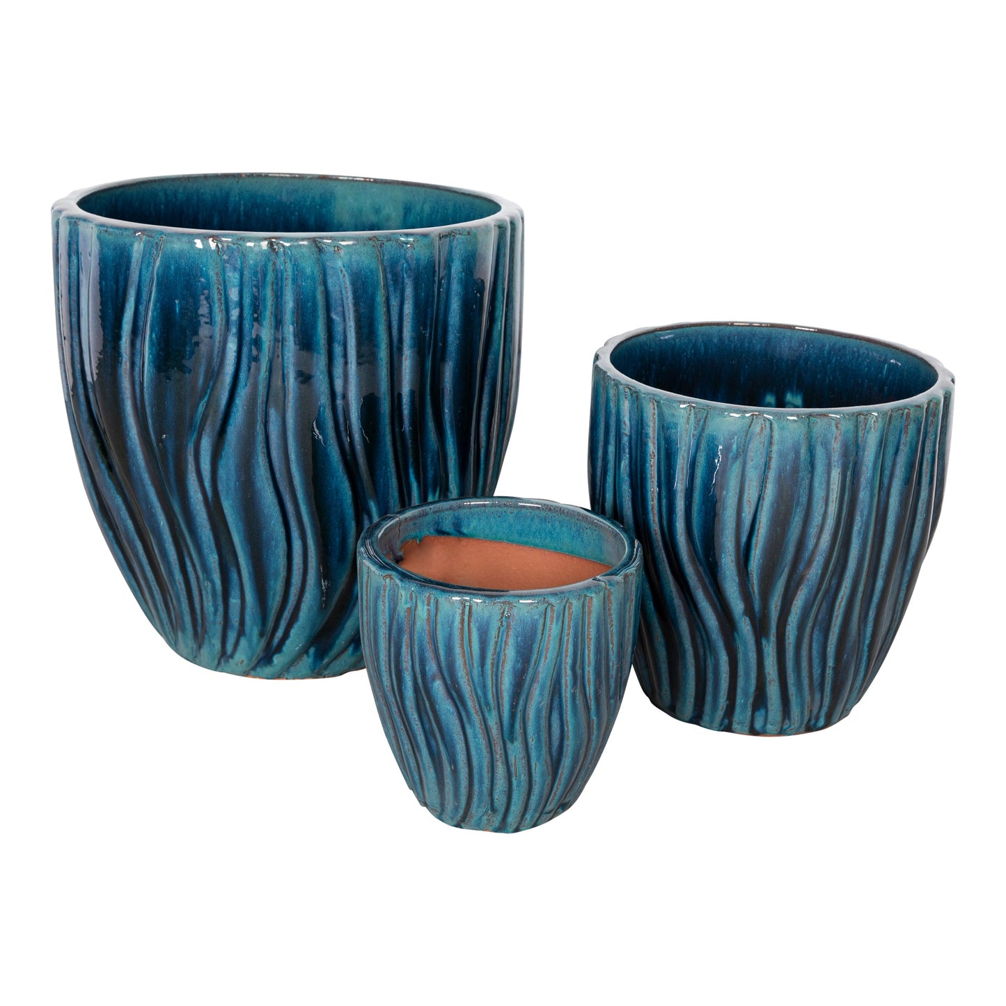 Grands vases Wavy en céramique