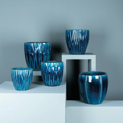 Grands vases Wavy en céramique