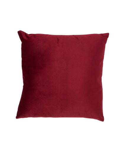 Coussin velours rouge