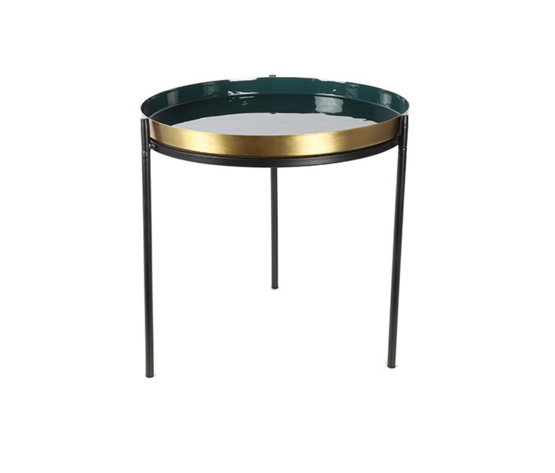 Table d’appoint noir-doré PM